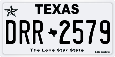TX license plate DRR2579