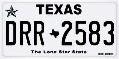 TX license plate DRR2583