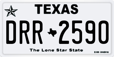 TX license plate DRR2590