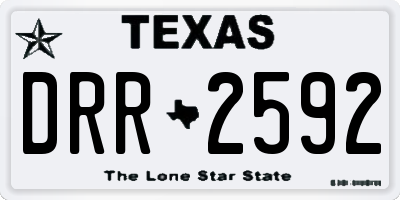 TX license plate DRR2592