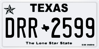 TX license plate DRR2599