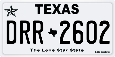 TX license plate DRR2602