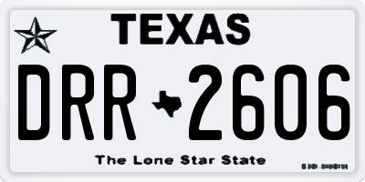 TX license plate DRR2606