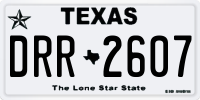 TX license plate DRR2607