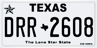 TX license plate DRR2608