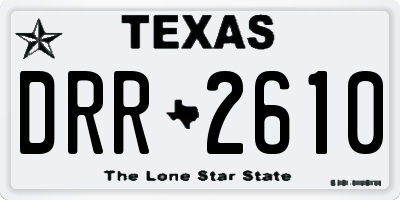 TX license plate DRR2610