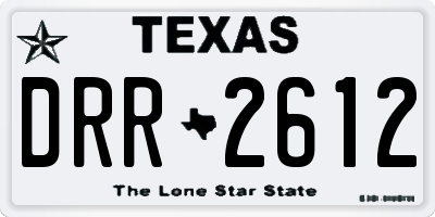 TX license plate DRR2612