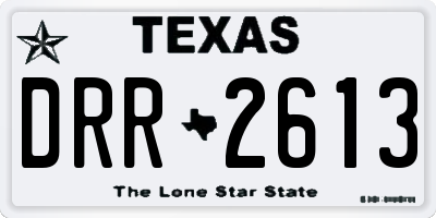 TX license plate DRR2613