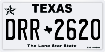 TX license plate DRR2620