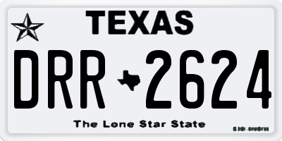 TX license plate DRR2624