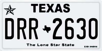 TX license plate DRR2630