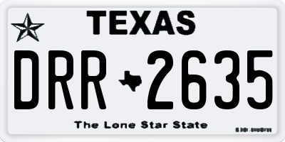 TX license plate DRR2635