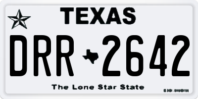TX license plate DRR2642