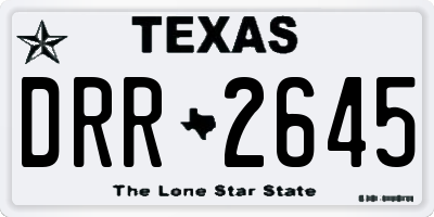TX license plate DRR2645