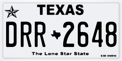 TX license plate DRR2648