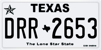 TX license plate DRR2653