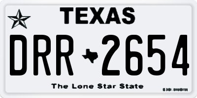 TX license plate DRR2654
