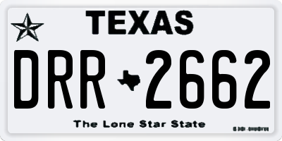 TX license plate DRR2662