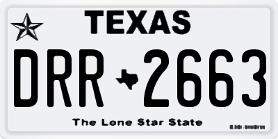 TX license plate DRR2663