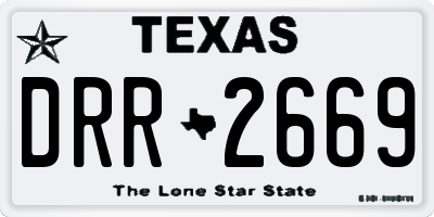 TX license plate DRR2669