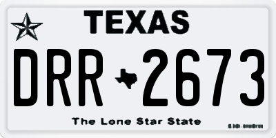 TX license plate DRR2673