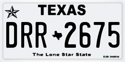 TX license plate DRR2675