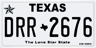 TX license plate DRR2676