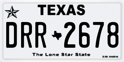 TX license plate DRR2678