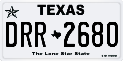 TX license plate DRR2680