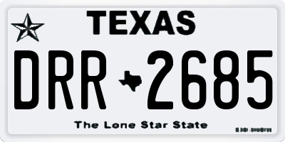 TX license plate DRR2685
