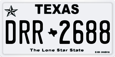 TX license plate DRR2688
