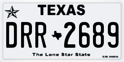 TX license plate DRR2689
