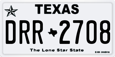 TX license plate DRR2708