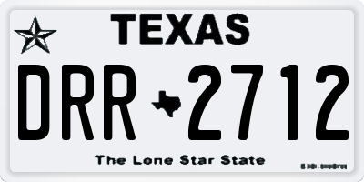 TX license plate DRR2712