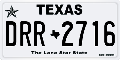 TX license plate DRR2716