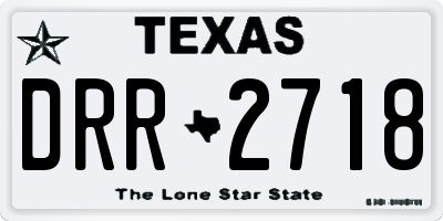 TX license plate DRR2718