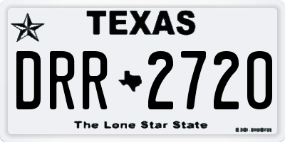 TX license plate DRR2720