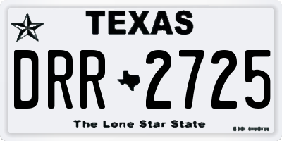 TX license plate DRR2725