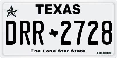 TX license plate DRR2728