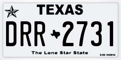 TX license plate DRR2731