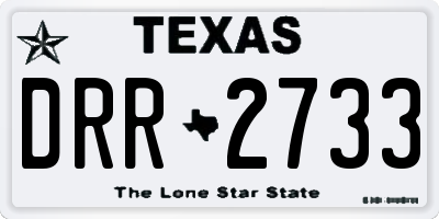 TX license plate DRR2733