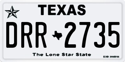 TX license plate DRR2735