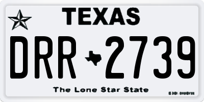 TX license plate DRR2739