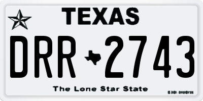 TX license plate DRR2743