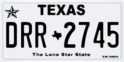TX license plate DRR2745