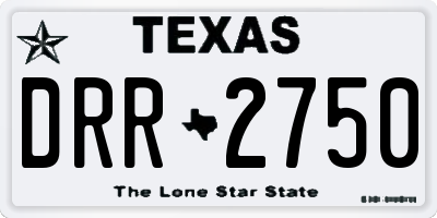 TX license plate DRR2750