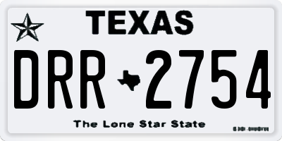 TX license plate DRR2754