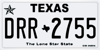 TX license plate DRR2755