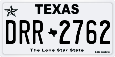 TX license plate DRR2762