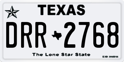 TX license plate DRR2768